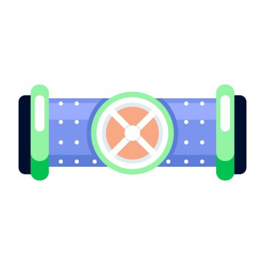 Gaz borusunu temsil eden yassı bir simge