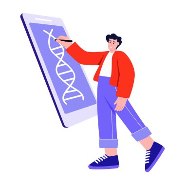 Dijital çizimleri gösteren düz bir çizim