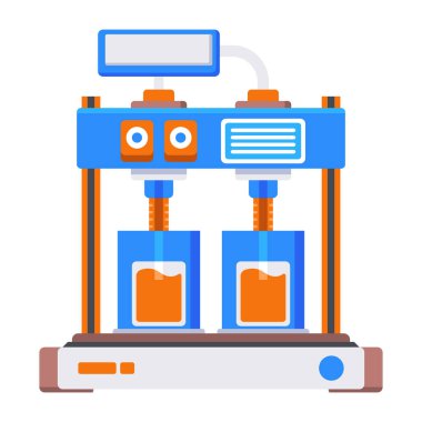 Tıbbi baskı tasvir eden düz bir biçim simgesi