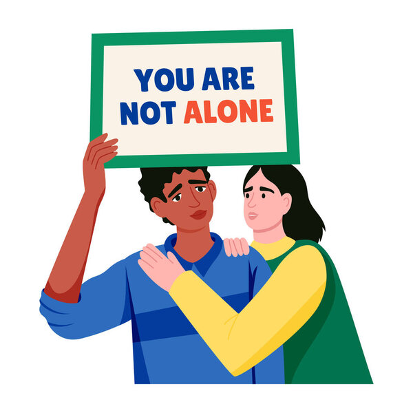 Никакого народа. Плоская векторная иллюстрация