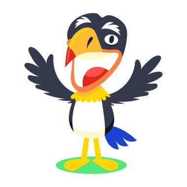 vektör karikatür penguen çizimi.