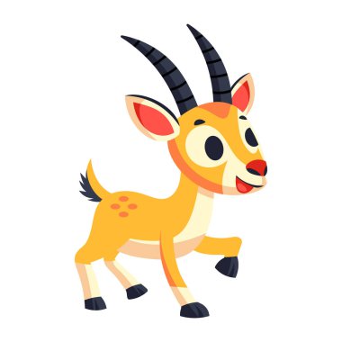 Sevimli bir keçinin çizgi film karakteri