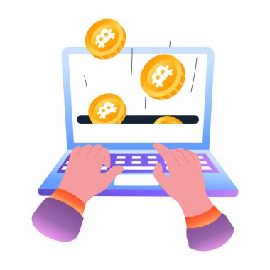 Bir kazanç web sitesini gösteren düz bir resim