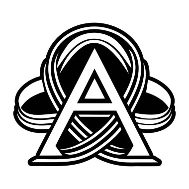 Kabartma biçiminde bir alfabe logosunu özetle