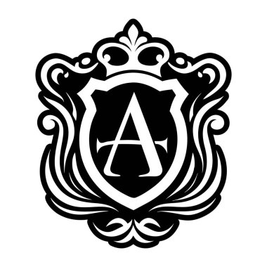 Katı bir şekilde işlenmiş zarif bir sembol