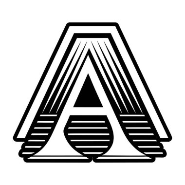 Yaratıcı bir logo. Kabartma biçiminde tasarlanmış.