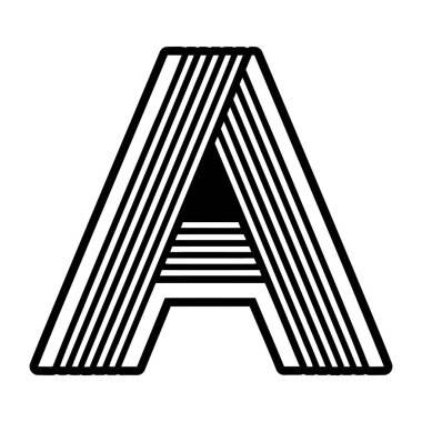 Dolu biçimli bir monogram harfi