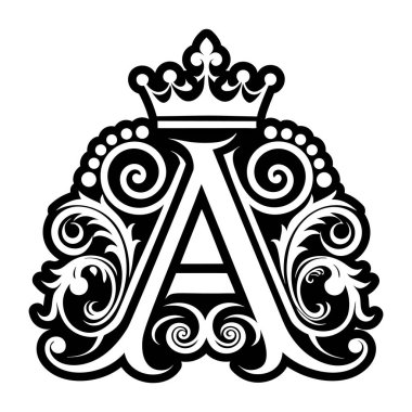 Katı bir şekilde işlenmiş zarif bir sembol