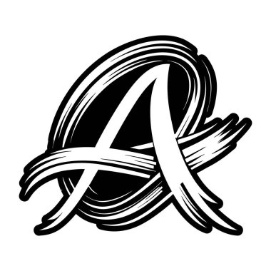 Dolu biçimli bir monogram harfi