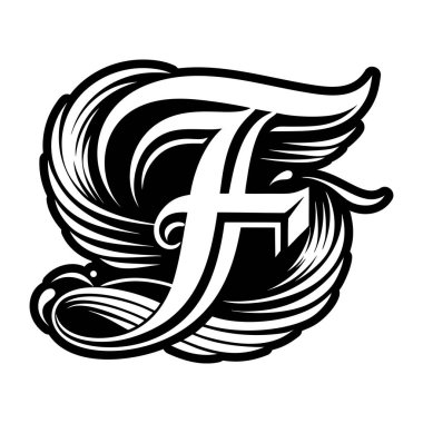 Minimalist f logosu katı biçimde hazırlandı