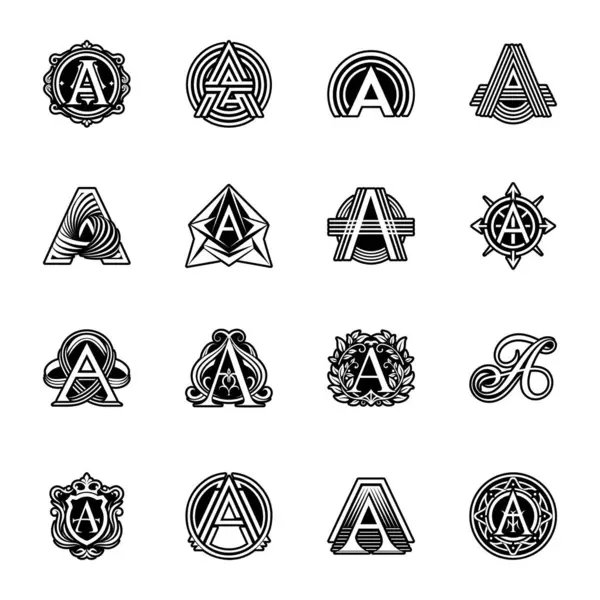 vektör monogram tasarım ögeleri kümesi.