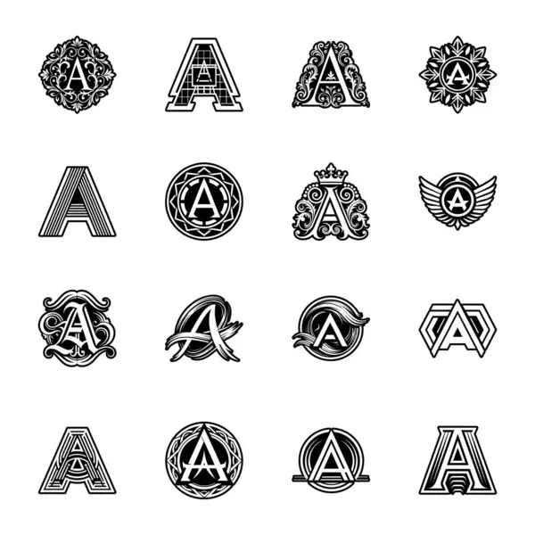 Antika tasarım elementleri seti.