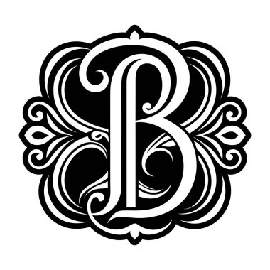 Dolu biçimdeki modern b monogramı