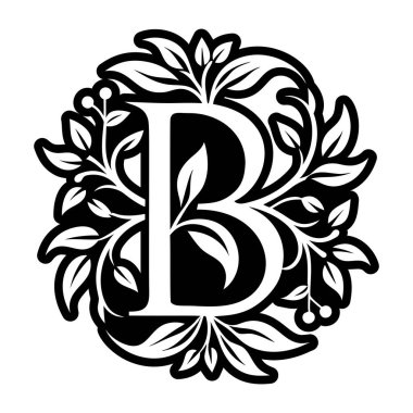 Dolu biçimdeki modern b monogramı