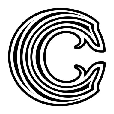 Kabartma biçiminde tasarlanmış yaratıcı c logosu