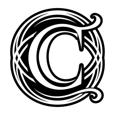 Katı biçimde işlenmiş zarif c sembolü