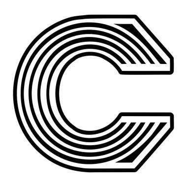 Kabartma biçiminde tasarlanmış yaratıcı c logosu