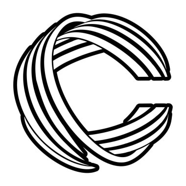 Katı biçimde işlenmiş zarif c sembolü