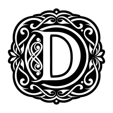 Katı biçimde zarif D harfi sembolü
