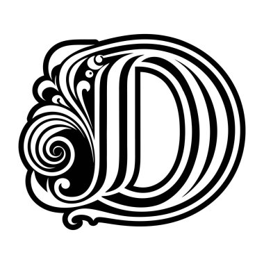 Yaratıcı d logosu kabartma biçiminde dizayn edildi