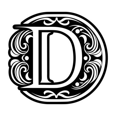 Yaratıcı d logosu kabartma biçiminde dizayn edildi