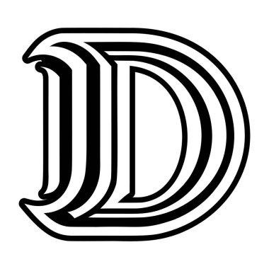 Katı biçimde işlenmiş zarif d sembolü