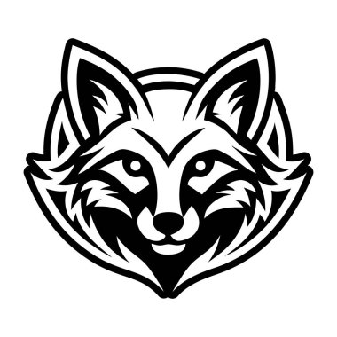 Vahşi tilki yüzünün kabartma simgesi