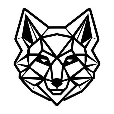 Vahşi tilki yüzünün kabartma simgesi