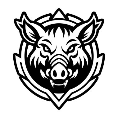 domuz başı vektör çizimi tasarımı.