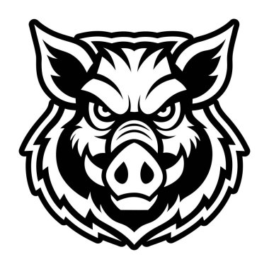 Domuz kafalı maskot logosu tasarımı