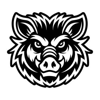 vektör siyah domuz kafası