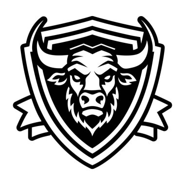 Boynuzlu bir boğa kafası