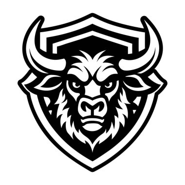 boğa başlı vektör çizimi tasarımı