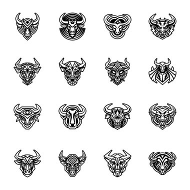 Boğa kafasının vektör çizimi