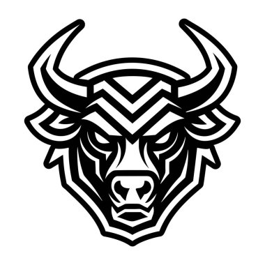 Boğa başlı vektör illüstrasyonu