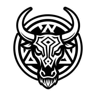 Boğa vektör çizimi. beyaz arkaplanda izole.