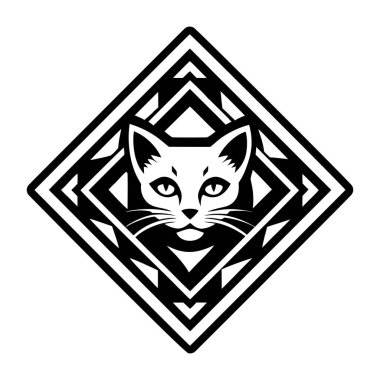 Kedi simgesinin vektör illüstrasyonu