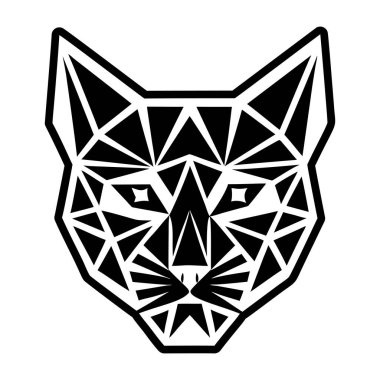 black cat head. vector illustration