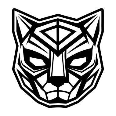 black wolf head logo on white background
