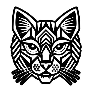 cat head icon, simple vector illustration