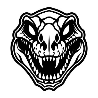 A glyph style icon showing a crocodile logo