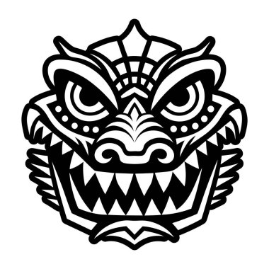 Glyph style icon showing an alligator head