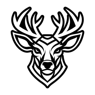 Geyik ikonu. vektör illüstrasyonu