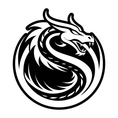 Dragon Logo vektör şablonu.