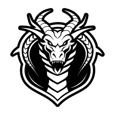 Ejder kafası vektör illüstrasyonu