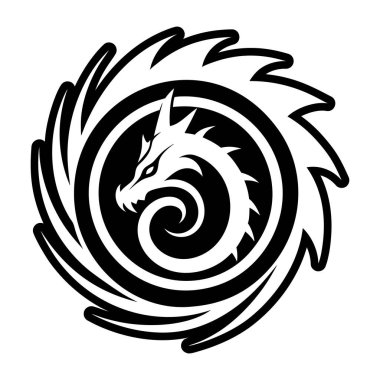 black circle with a round pattern