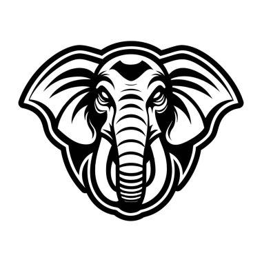 elephant vector illustration. black silhouette isolated on white background.