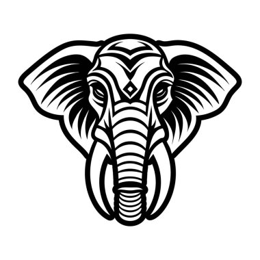 Fil başı vektör illüstrasyonu.