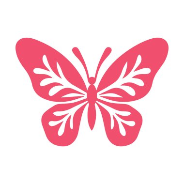 Soyut Vektör Kelebek Simgesi veya Logo Tasarım Şablonu