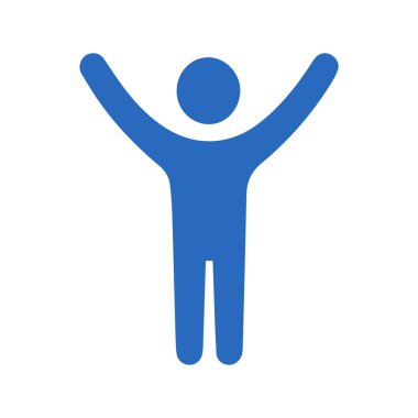 Soyut Vektör Ayakta Kişi Simgesi veya Logo Tasarım Şablonu